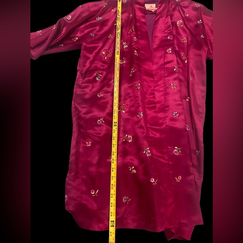 Silk Kimono Style Dressing Gown/Robe Med - Picture 3 of 6